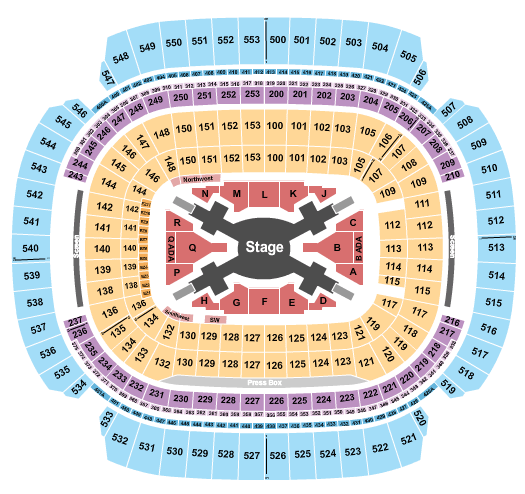 M&T Bank Stadium BTS Seating Chart